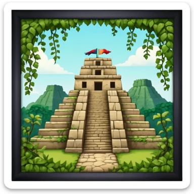mayan ruins mexico sticker