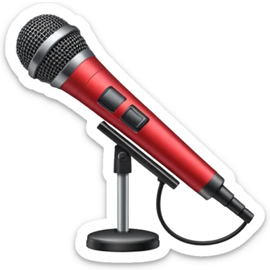 a real red microphone sticker