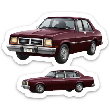 Hz Holden car sparkly maroon sticker