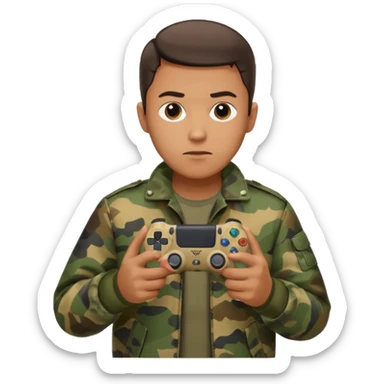  homme-avec-manette-ps4-camouflage (not human) sticker