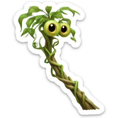 bowtruckle: Small, tree-guardian creatures resembling sticks with eyes, known for their attachment to particular trees and wood. sticker