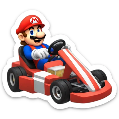 mario gokart sticker