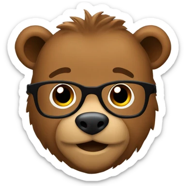 Cute grizzly bear teacher sticker