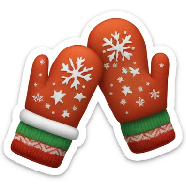 Christmas mittens sticker