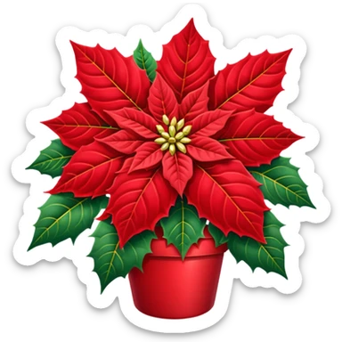 christmas   Poinsettia icon sticker