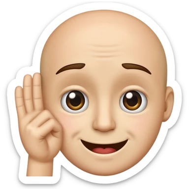 face with a frown but hand coming up on the face making a smile  sticker