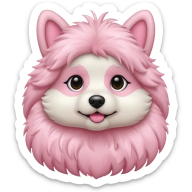 pink girly dog sticker