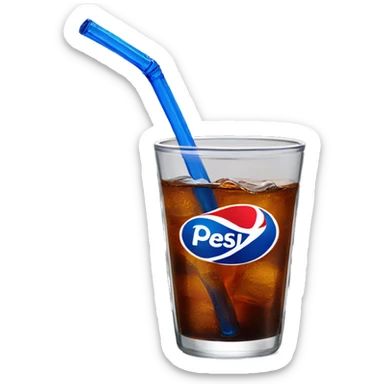 pepsi drink in a glass cup without the logo sticker