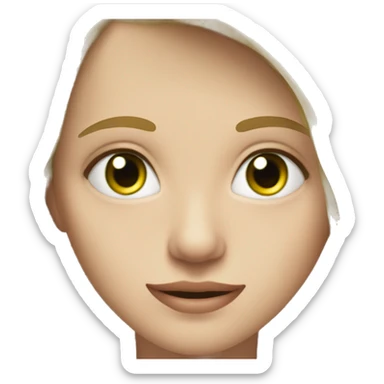 rubia, ojos verdes, con movimiento y chubi  sticker