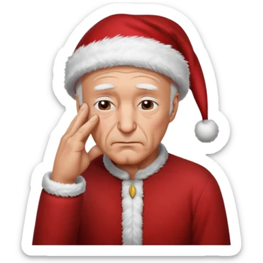 Picard face palm with santa hat sticker