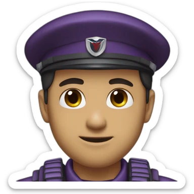 A military pilot with dark purple pilot helmet do this 👍🏻  sticker
