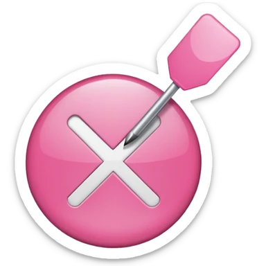 Check mark pink sticker
