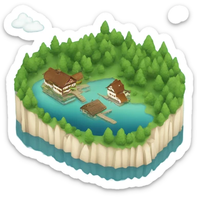 Lake in Bavaria  sticker