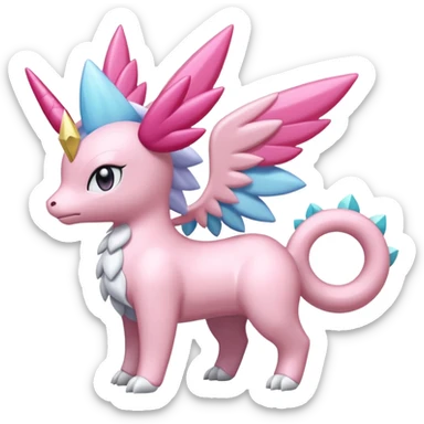 Diancie-Palkia-Aurorus-aesthetic-fusion sticker