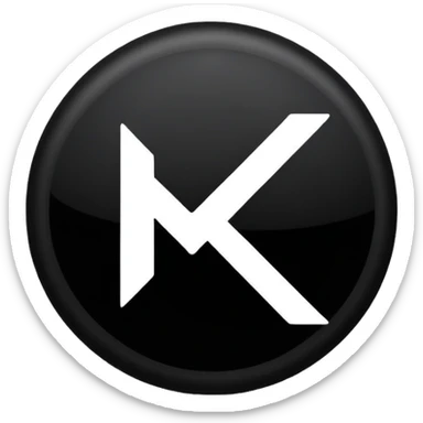 Black circle with a check mark on it sticker