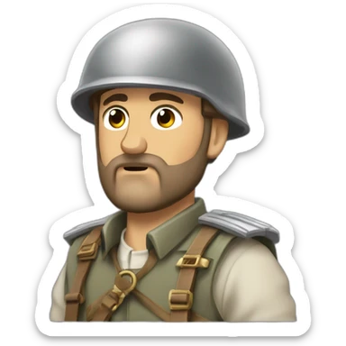 soldado romano mirando al frente sticker