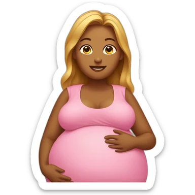Big woman pregnant sticker