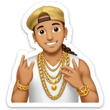 Happy Reggaeton Music Singer sticker