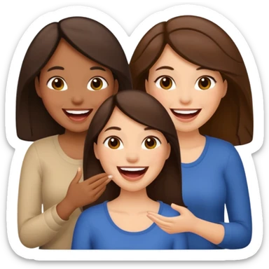 Throuple brunettes sticker