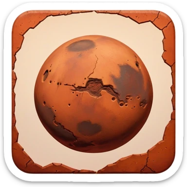 red planet Mars sticker