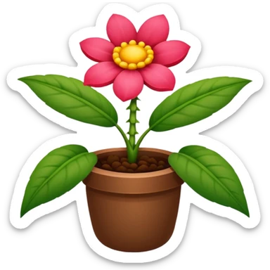 
Broto de planta de flor vermelha sticker