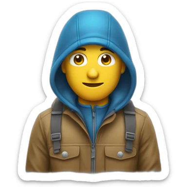 Un homme avec cagoule sticker