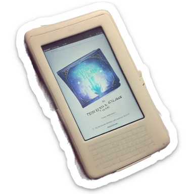 Kindle e reader with throne of glass book cover  sticker