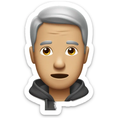 man scratches head sticker