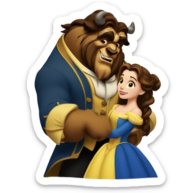 Beauty and the beast sticker