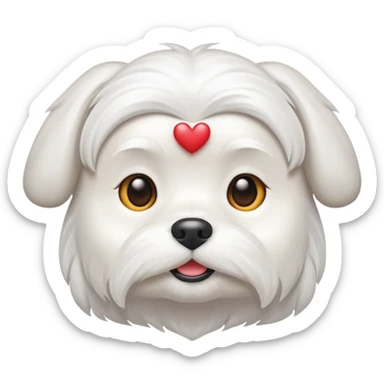 white maltese sticker