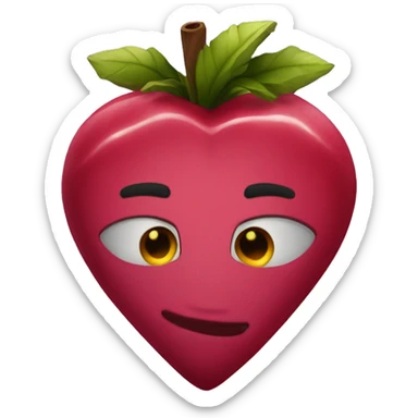 Corazón granate sticker