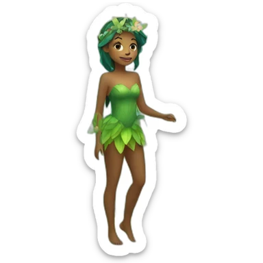 A fairy in a forest sticker