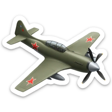 Realistic Yak-3 fighter plane sticker