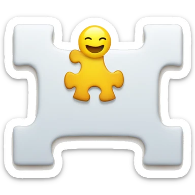 A puzzle pieces being put together  sticker