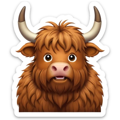 Highland cow sticker