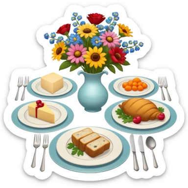 family dinner table sticker