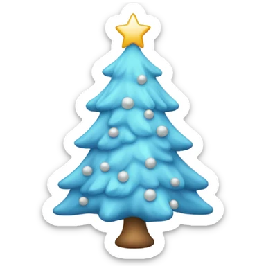 Light Blue Christmas tree sticker