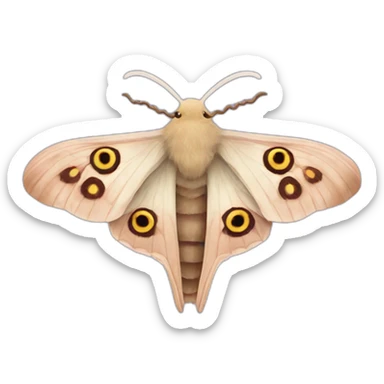 poodle silk moth sticker