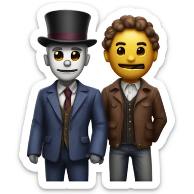 funtime freddy and german political figure in playground sticker