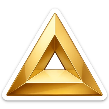 A golden triangle shap V in the middle sticker