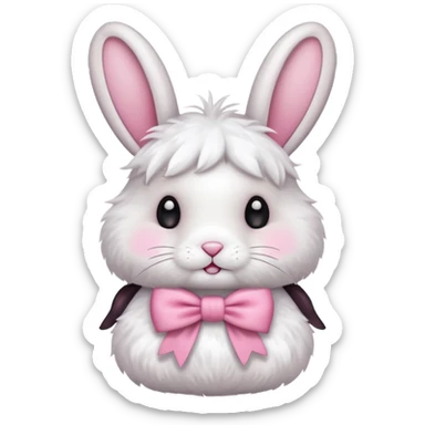 rabbit wear the bowknot sticker