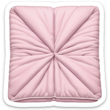 Light pink,fluffy folded blanket, single, view from top sticker