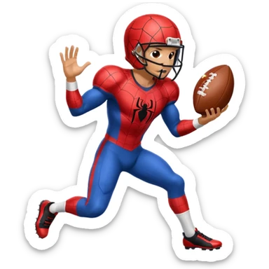 Spiderman playing football sticker