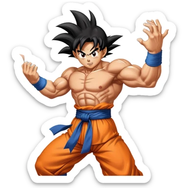 Goku doing Kamehameha sticker