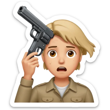 Gun to head sticker