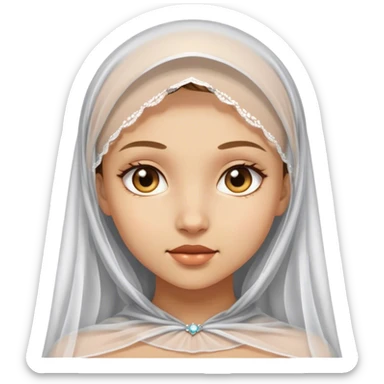 beautiful girl wearing a veil sticker