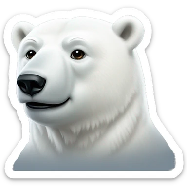 white polar bear sticker