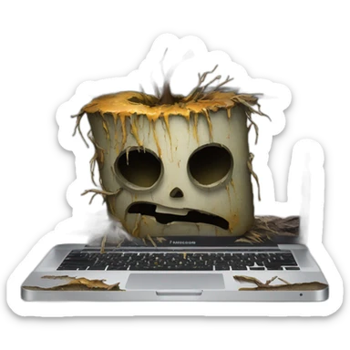 decaying macbook pro sticker