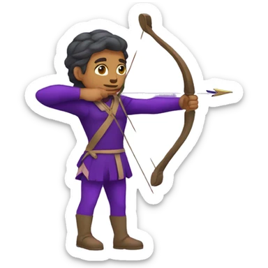 Purple Sagittarius archery  sticker