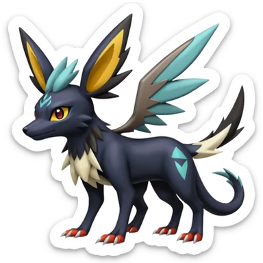  Nargacuga-Umbreon-Noivern-Silvally-Pokémon-Fakémon-fusion (full body) sticker